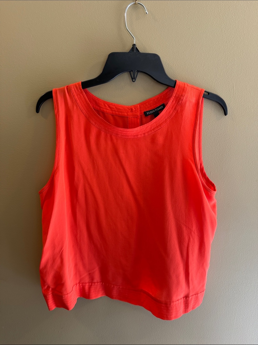 Eileen Fisher Coral-Red Sleeveless Tank